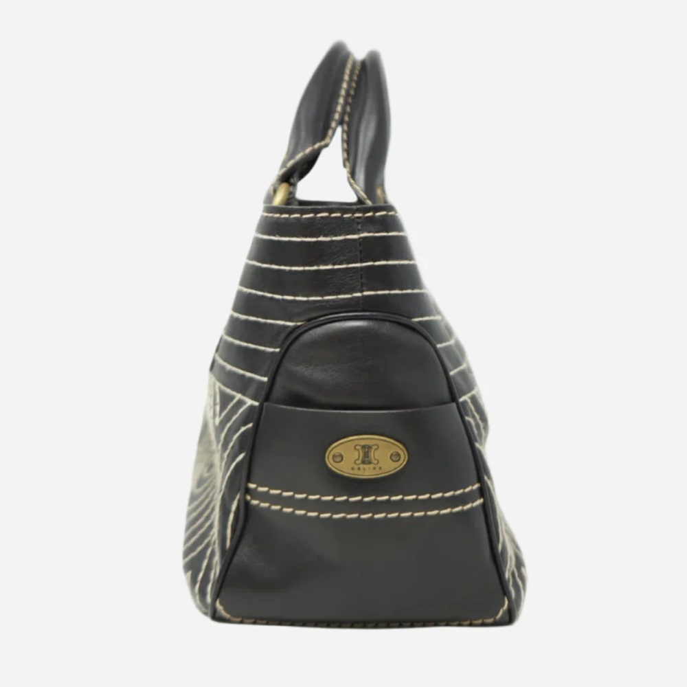Celine Vintage Brown Leather Handbag - Picture 2 of 9